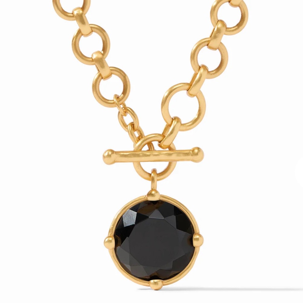 Julie Vos Honeybee Demi Necklace- Obsidian Black
